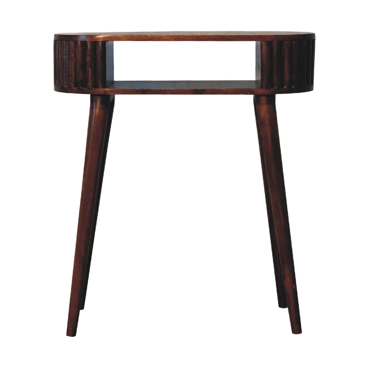 Solid Mango Wood Striped Chestnut Finished Writing Desk