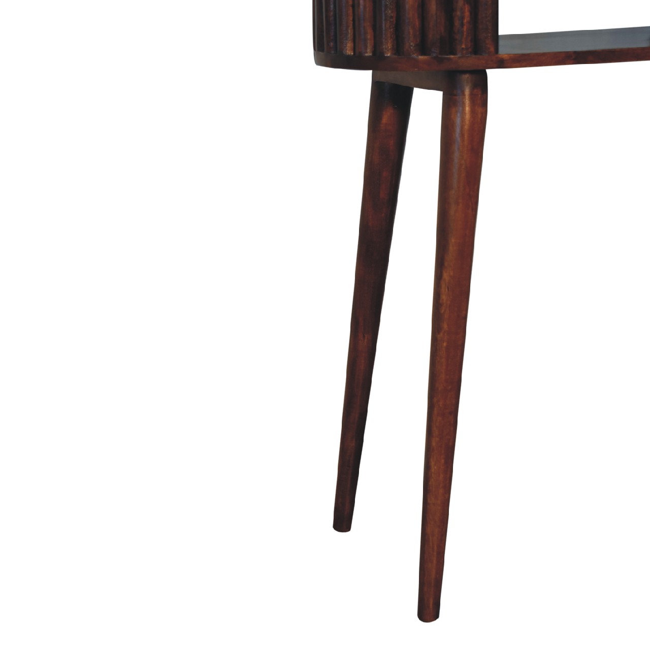 Solid Mango Wood Striped Chestnut Finished Writing Desk - Image 7