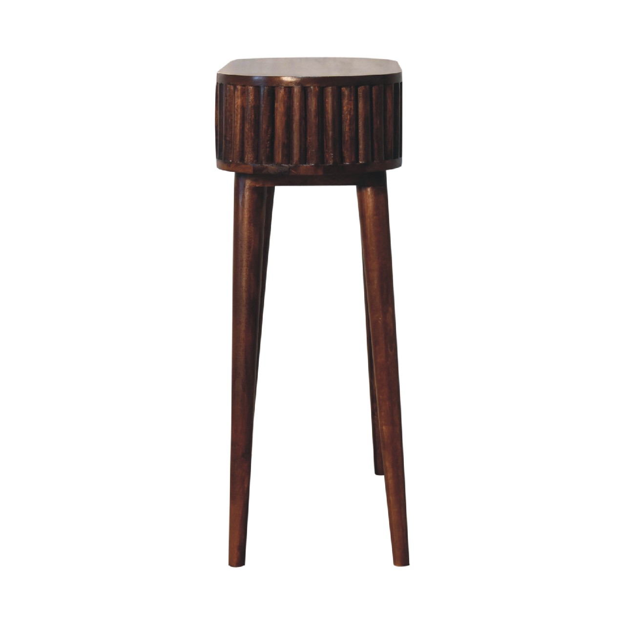 Solid Mango Wood Striped Chestnut Finished Writing Desk - Image 8