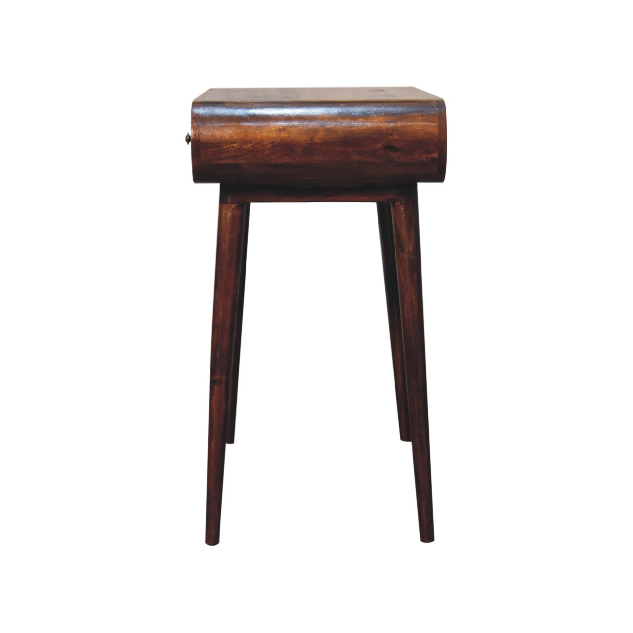 Solid Mango Wood Chestnut Finished 1 Drawer 1 Slot London Console Table - Image 8