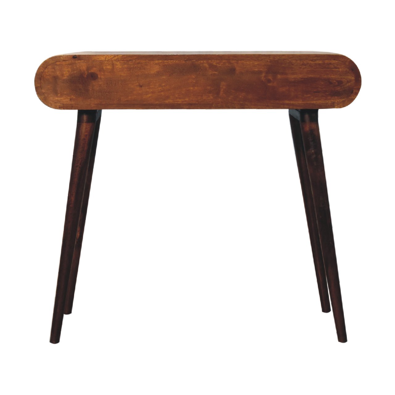Solid Mango Wood Chestnut Finished 1 Drawer 1 Slot London Console Table - Image 9