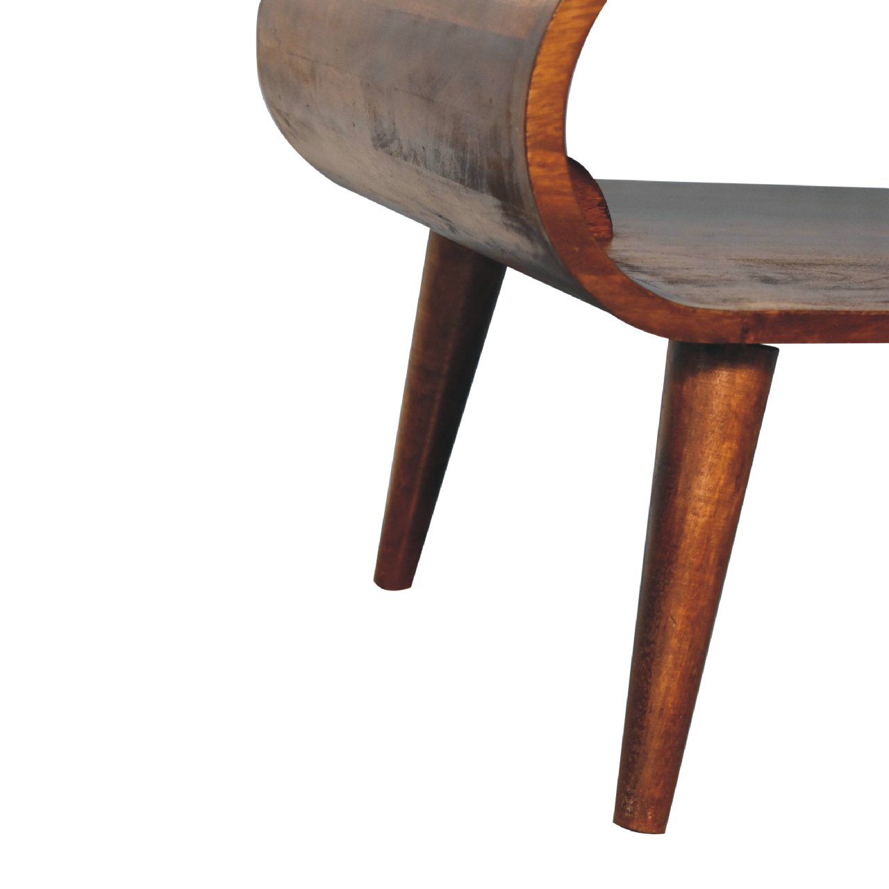 Solid Mango Wood Chestnut Finished Mango Wood Open Coffee Table - Image 7