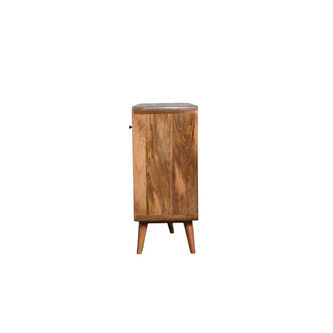 Solid Mango Wood Oak Finished 6 Drawer Large Curved Chest - Image 7