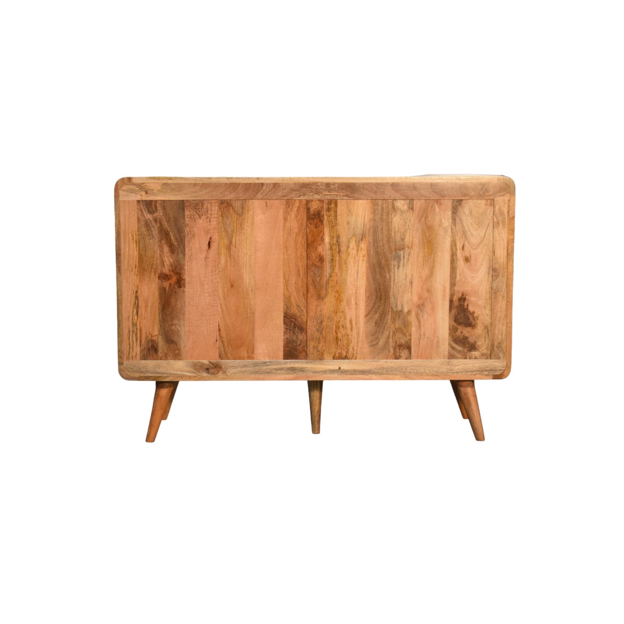 Solid Mango Wood Oak Finished 6 Drawer Large Curved Chest - Image 8