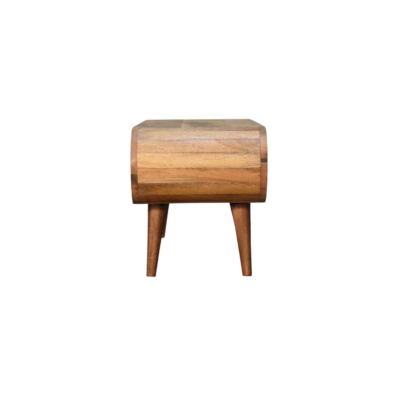 Solid Mango Wood Oak Finished Amaya Nordic Style Coffee Table - Image 4