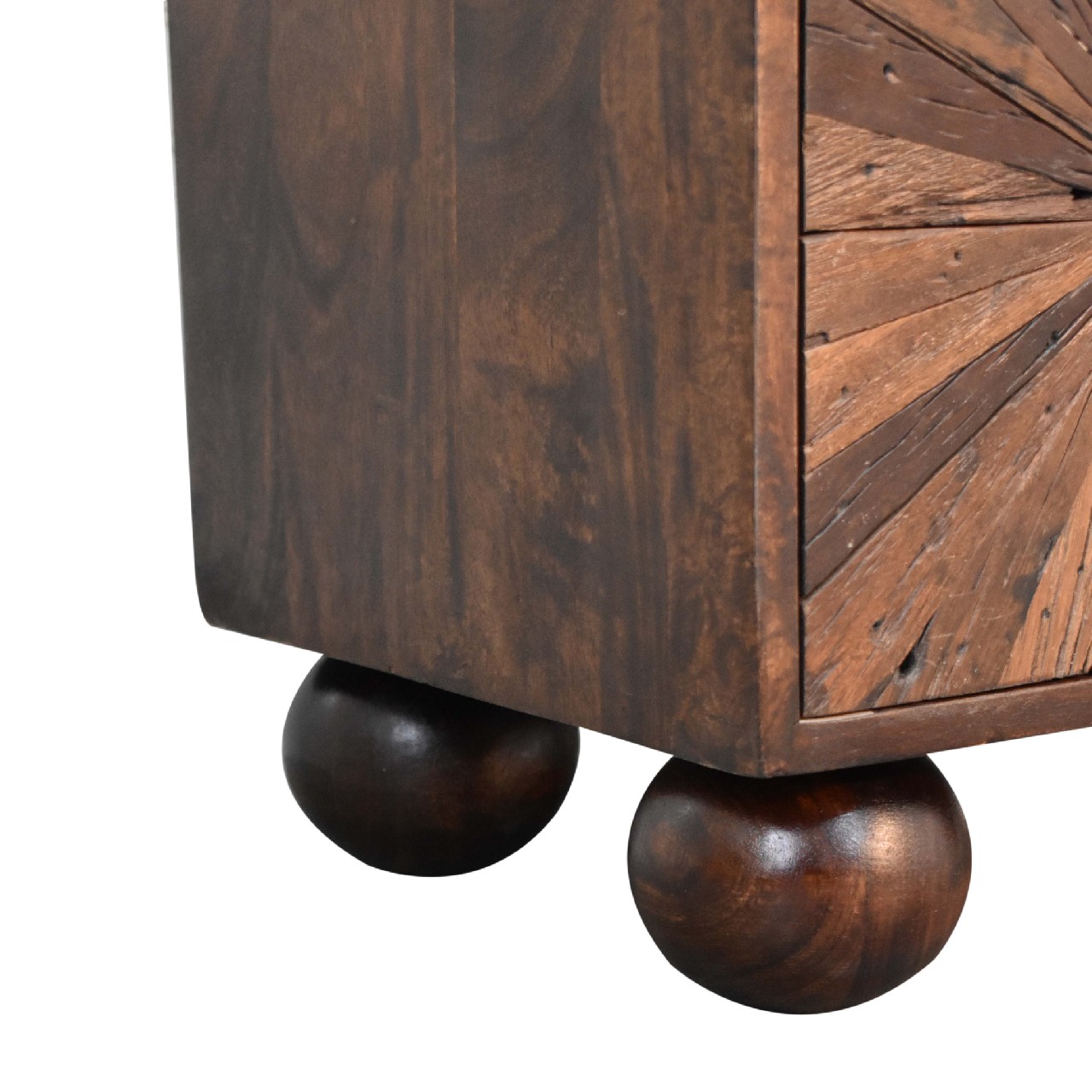 Solid Mango Wood California Walnut Finished Reclaimed Television/Media Unit - Image 6