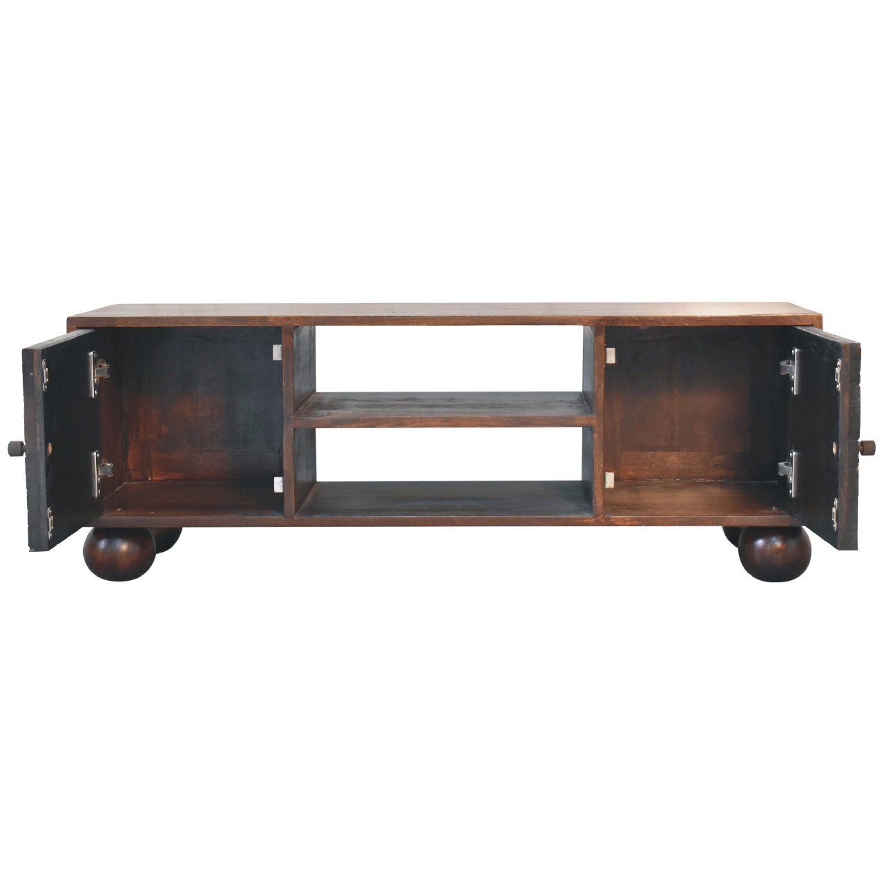 Solid Mango Wood California Walnut Finished Reclaimed Television/Media Unit - Image 7