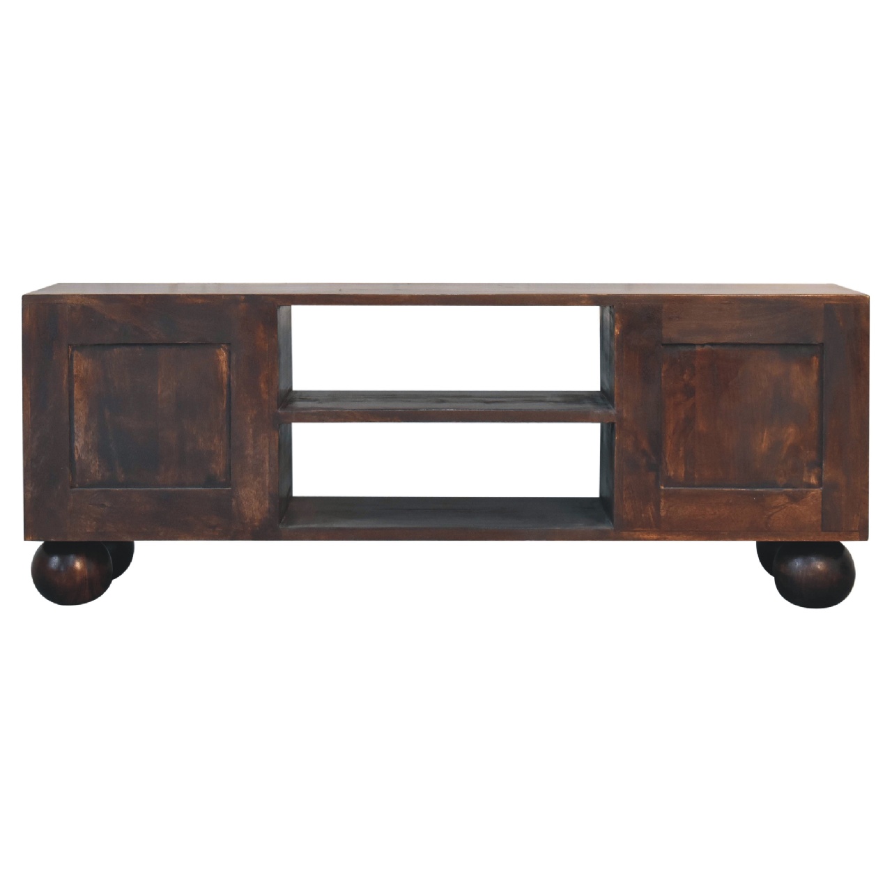 Solid Mango Wood California Walnut Finished Reclaimed Television/Media Unit - Image 9