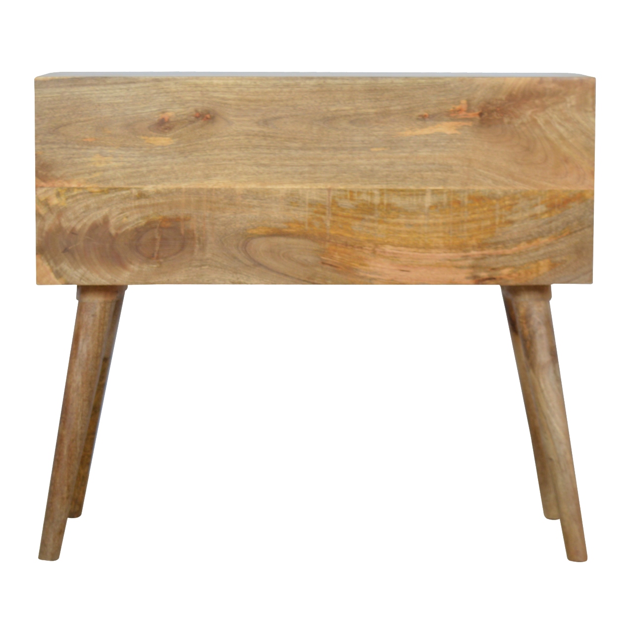 Solid Mango Wood Oak Finished Nordic 4 Drawer Console - Image 7