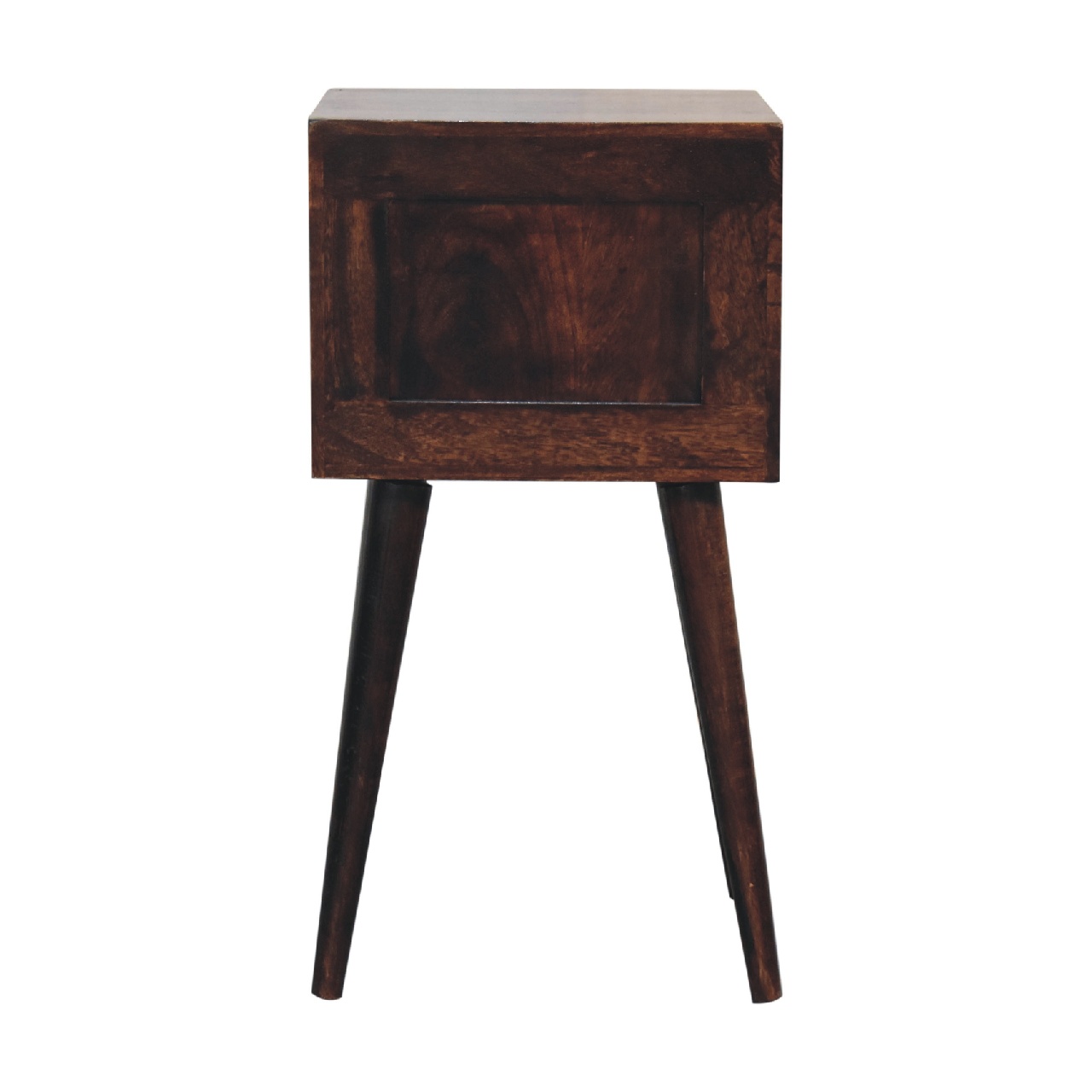 Solid Mango Wood California Walnut 2 Drawer Bedside - Image 9