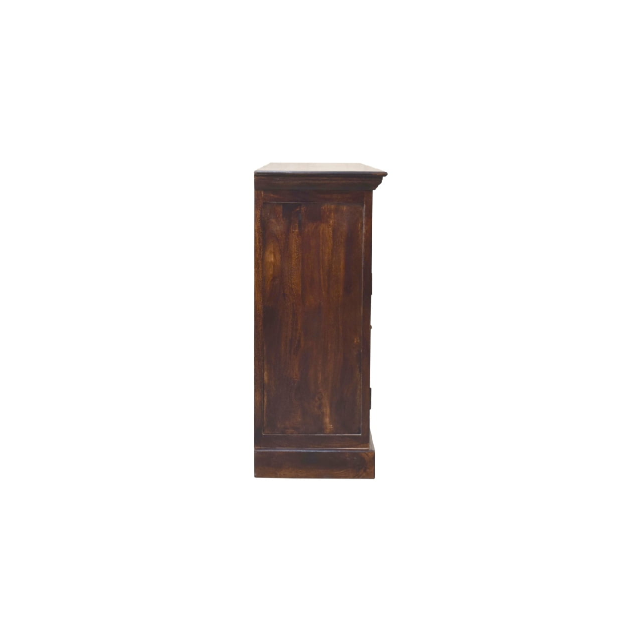 Solid Mango Wood California Walnut 4 Glass Doors 4 Drawers Sideboard - Image 8