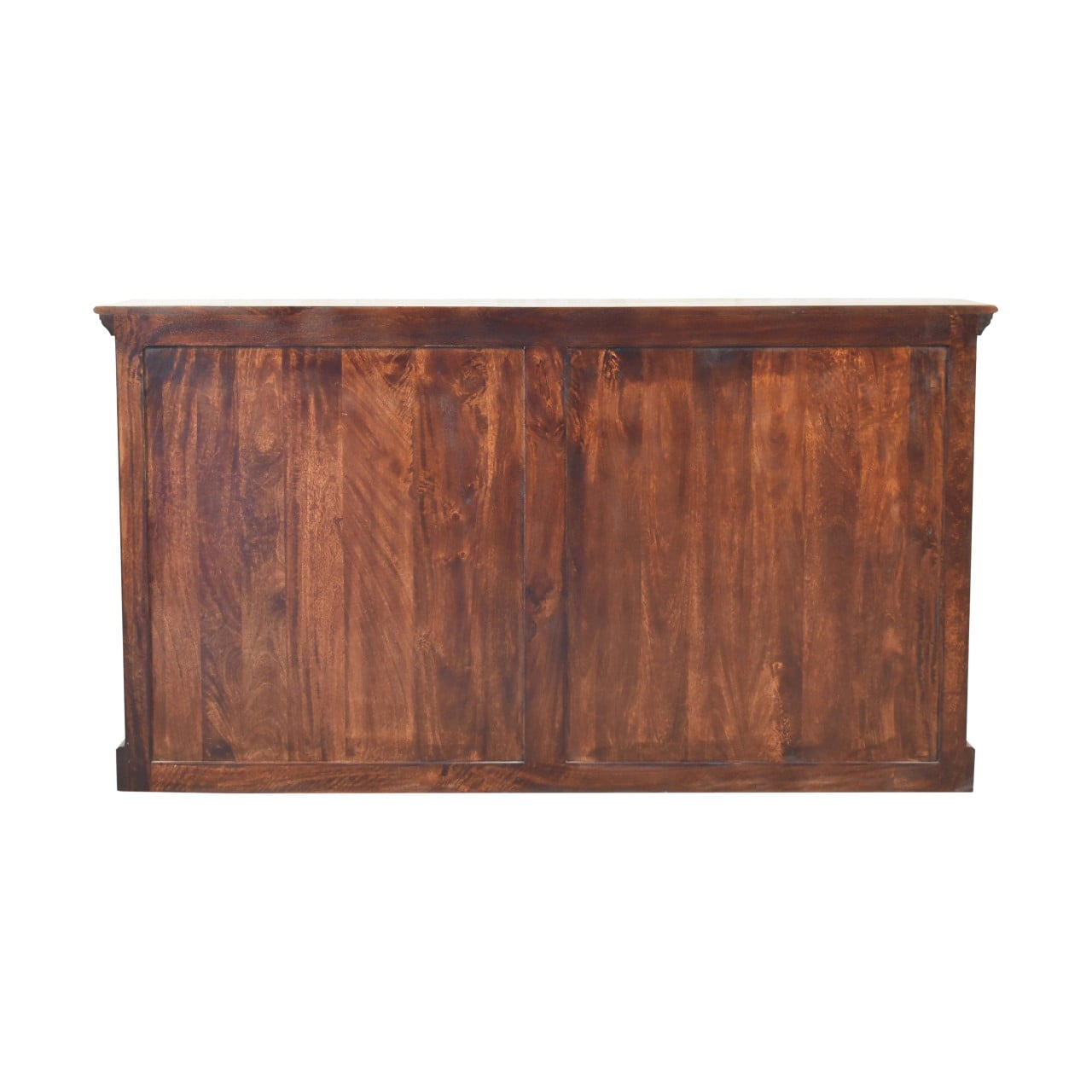 Solid Mango Wood California Walnut 4 Glass Doors 4 Drawers Sideboard - Image 9