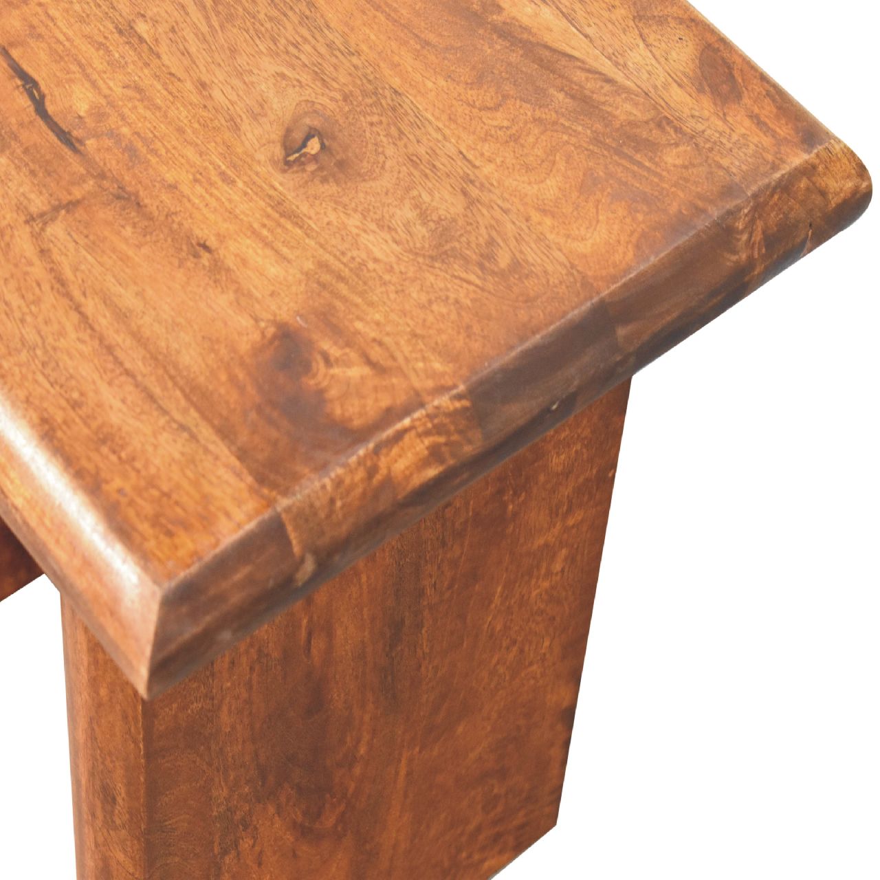 Solid Mango Wood Chestnut Finished Rio Side Table - Image 6