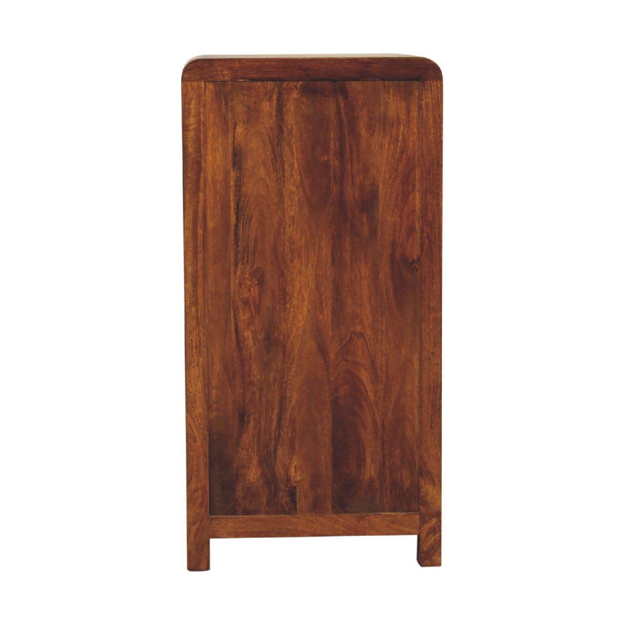 Solid Mango Wood Chestnut Finished 5 Drawer Aspen Tallboy - Image 9