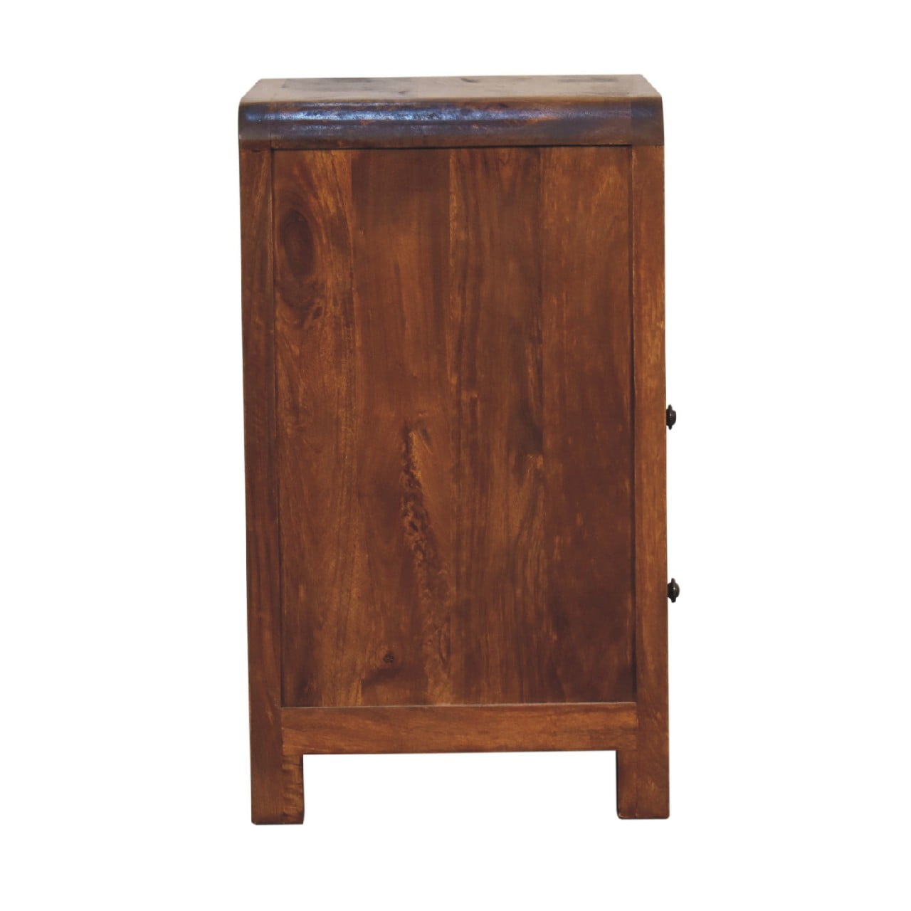 Solid Mango Wood Chestnut Finished 2 Drawer Aspen Bedside - Image 8