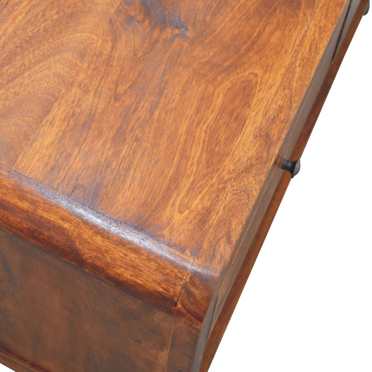 Solid Mango Wood Chestnut Finished 2 Drawer Aspen Coffee Table - Image 5