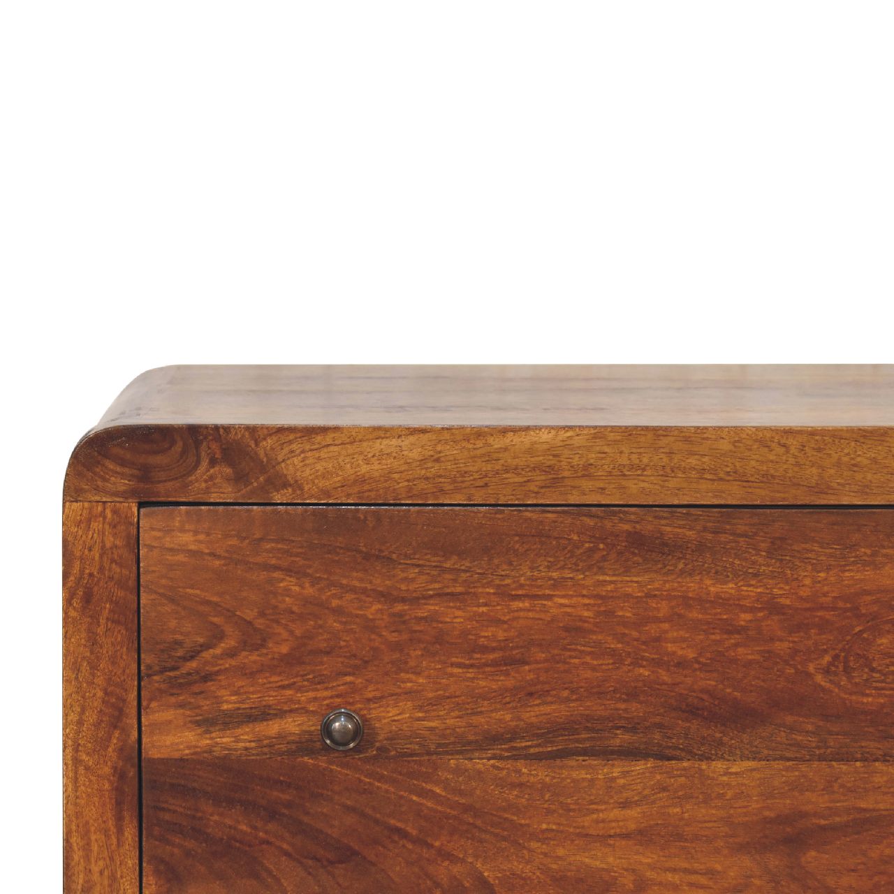 Solid Mango Wood Chestnut Finished 3 Drawer Aspen Chest - Image 4