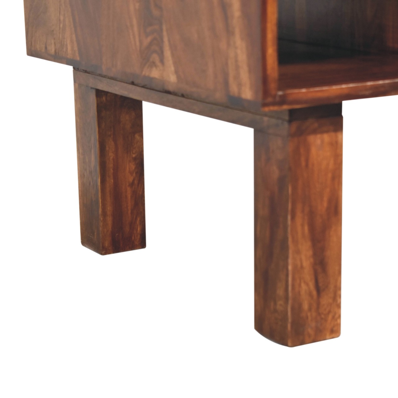 Solid Sheesham Wood Chestnut Finished 2 Drawer Tula Coffee Table - Image 7