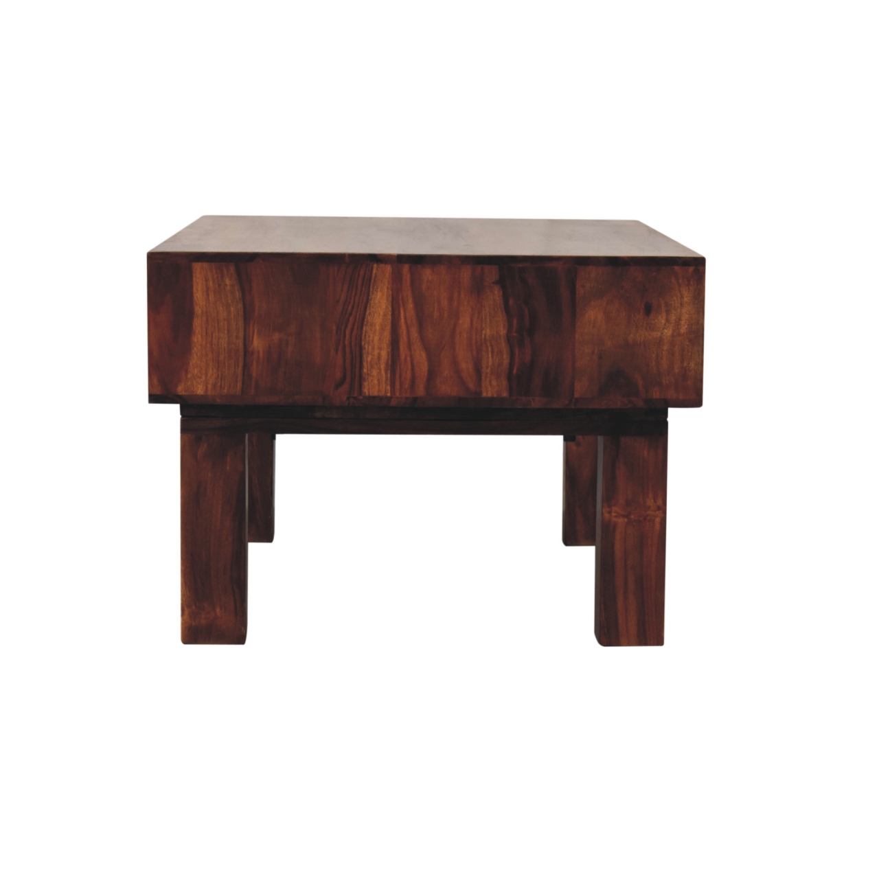 Solid Sheesham Wood Chestnut Finished 2 Drawer Tula Coffee Table - Image 8