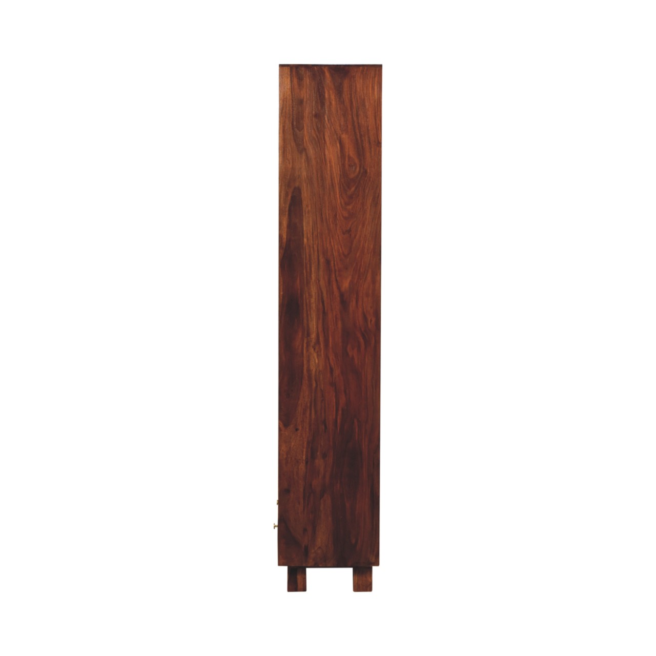 Solid Sheesham Wood Chestnut Finished 3 Shelves 2 Drawers Tula Bookcase - Image 8