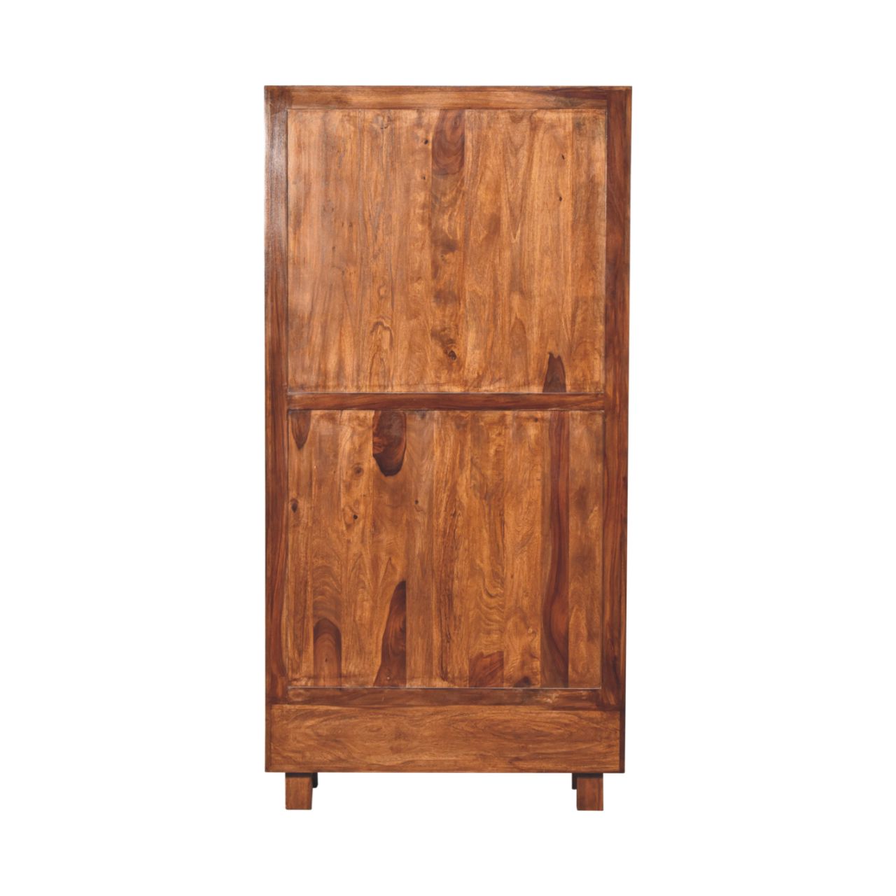 Solid Sheesham Wood Chestnut Finished 3 Shelves 2 Drawers Tula Bookcase - Image 9