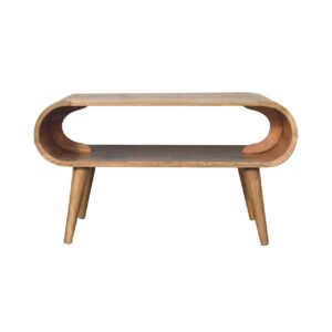 Solid Mango Wood Open Oak Finished Coffee Table