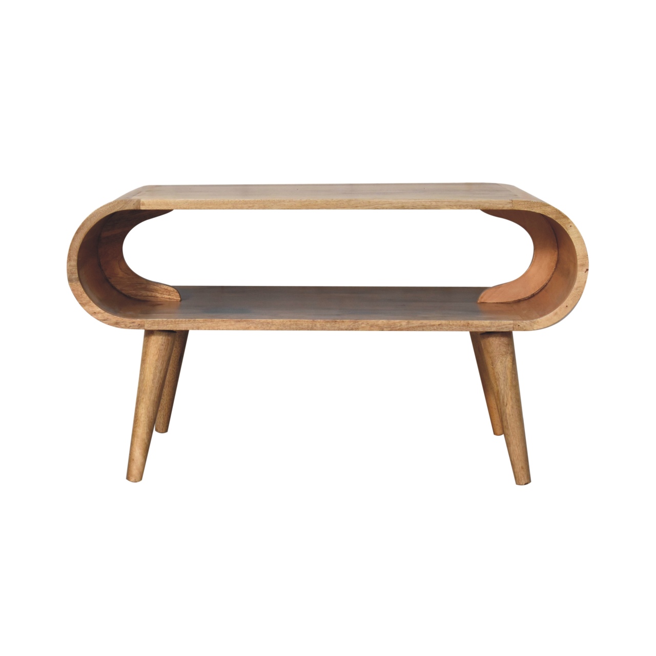 Solid Mango Wood Open Oak Finished Coffee Table