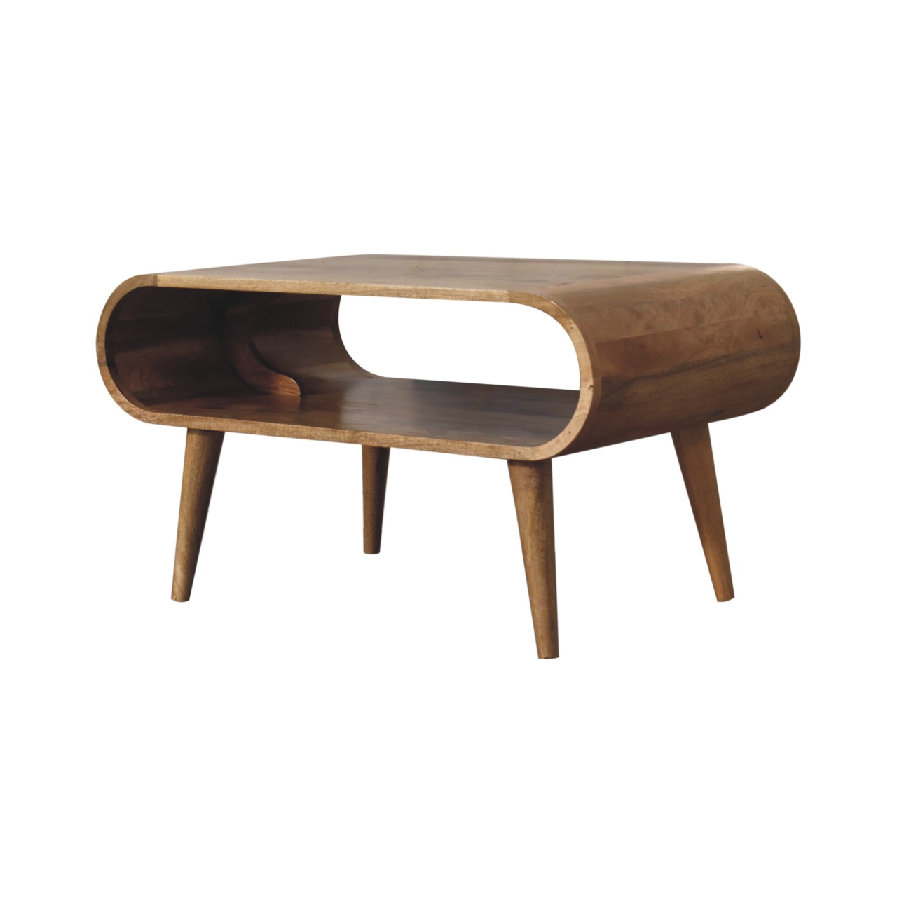 Solid Mango Wood Open Oak Finished Coffee Table - Image 2