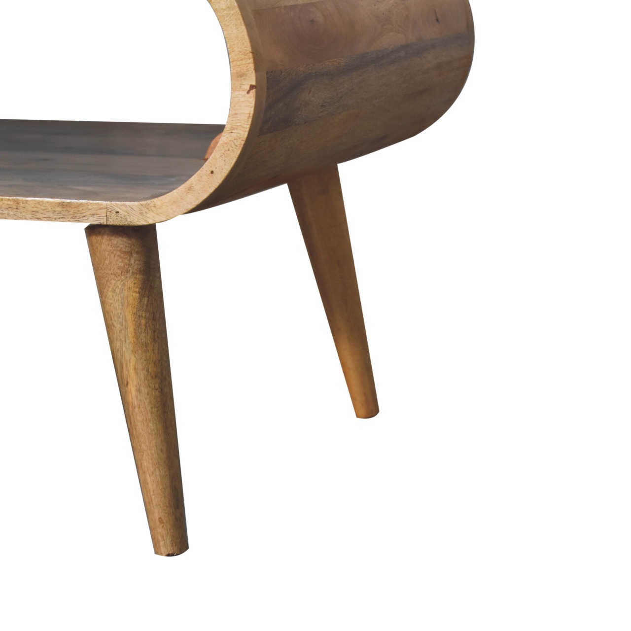 Solid Mango Wood Open Oak Finished Coffee Table - Image 7