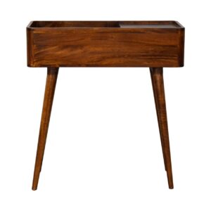 Solid Mango Wood Chestnut Finished Open-top Console Table