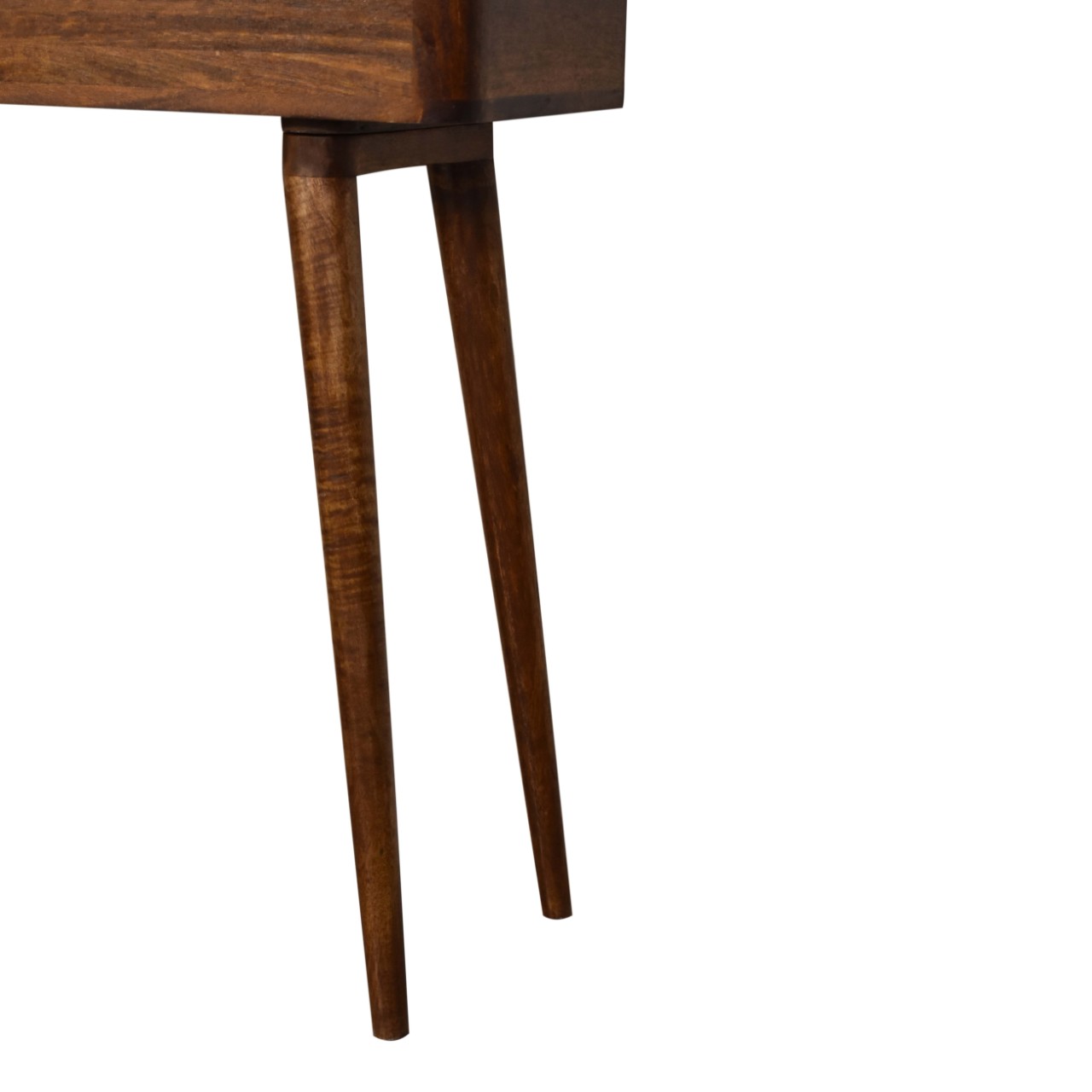 Solid Mango Wood Chestnut Finished Open-top Console Table - Image 7