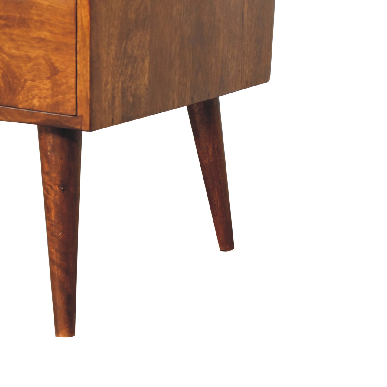 Solid Mango Wood Chestnut Finished 2 Drawer Elevated Coffee Table - Image 6