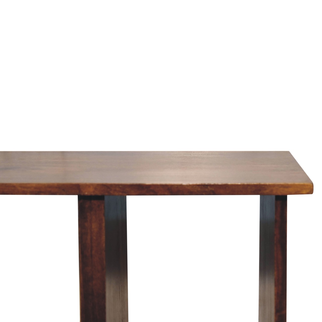 Solid Mango Wood Chestnut Finished Mango Wood Open Triple Coffee Table - Image 6