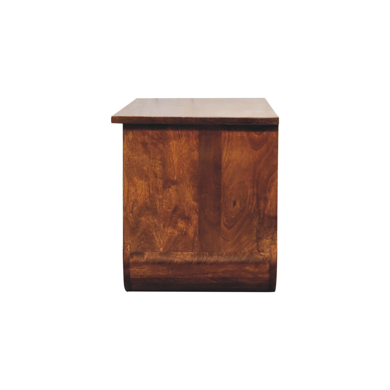 Solid Mango Wood Chestnut Finished Mango Wood Open Triple Coffee Table - Image 8
