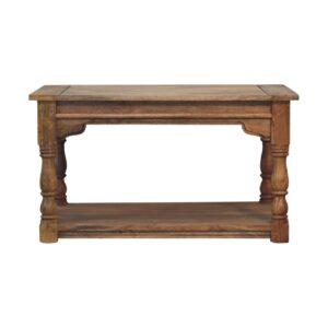 Solid Mango Wood Oak Finished Granary Coffee Table