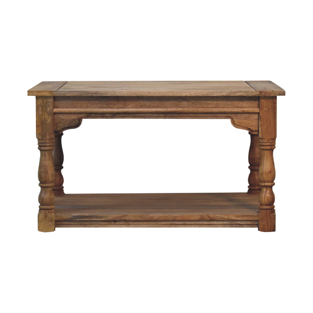 Solid Mango Wood Oak Finished Granary Coffee Table