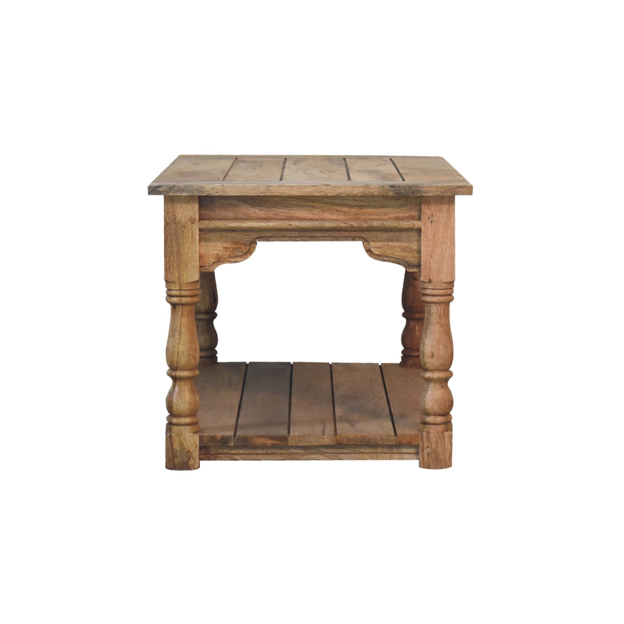 Solid Mango Wood Oak Finished Granary Coffee Table - Image 9