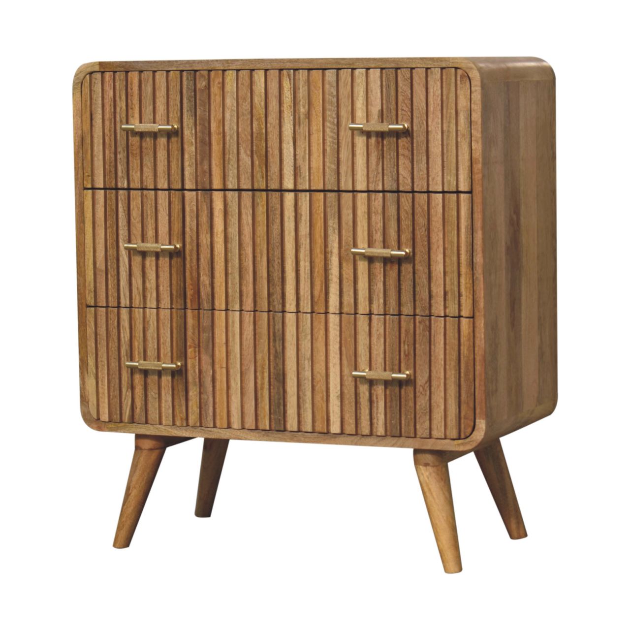 Solid Mango Wood T-bar Ridged Chest - Image 2