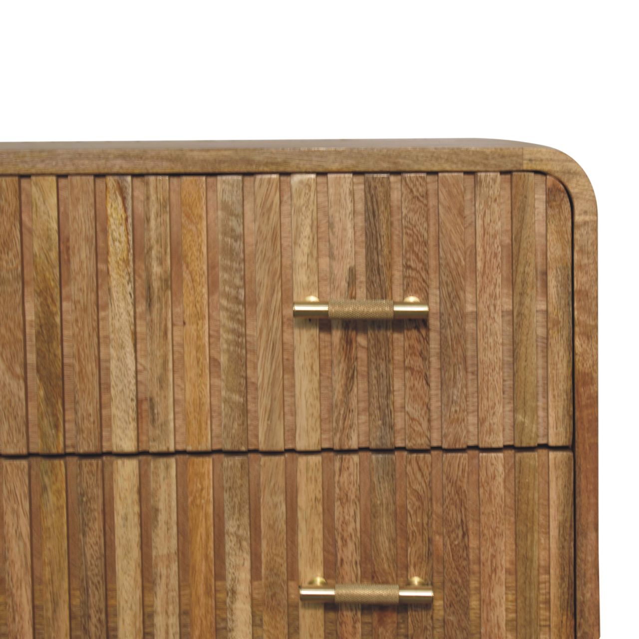 Solid Mango Wood T-bar Ridged Chest - Image 4