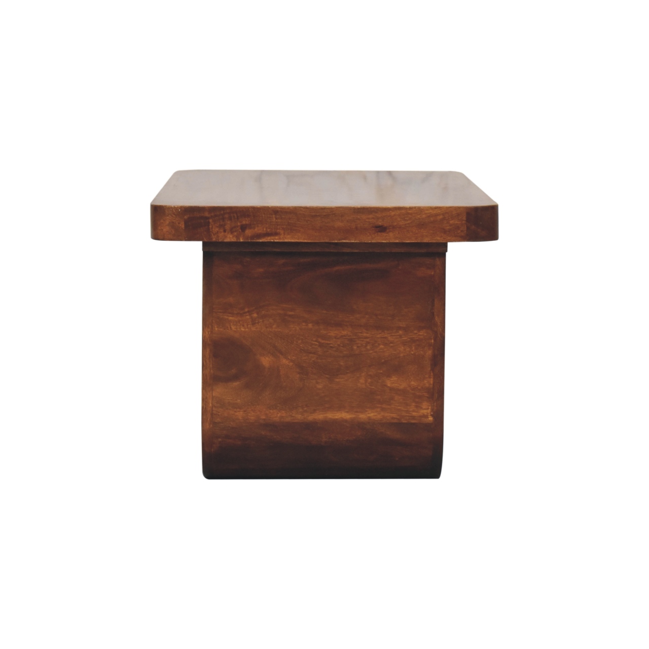 Solid Mango Wood Chestnut Finished Chunky Coffee Table - Image 8