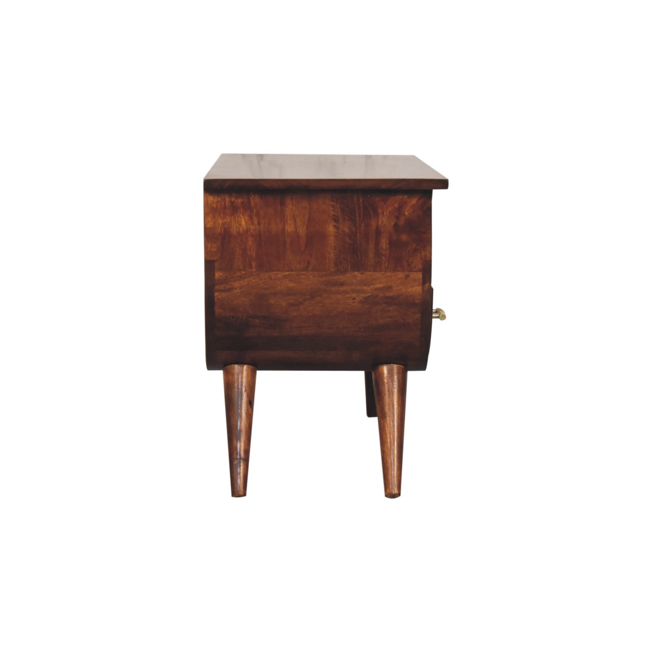 Solid Mango Wood Solid Chestnut Finished 2 Drawer Media Unit - Image 8