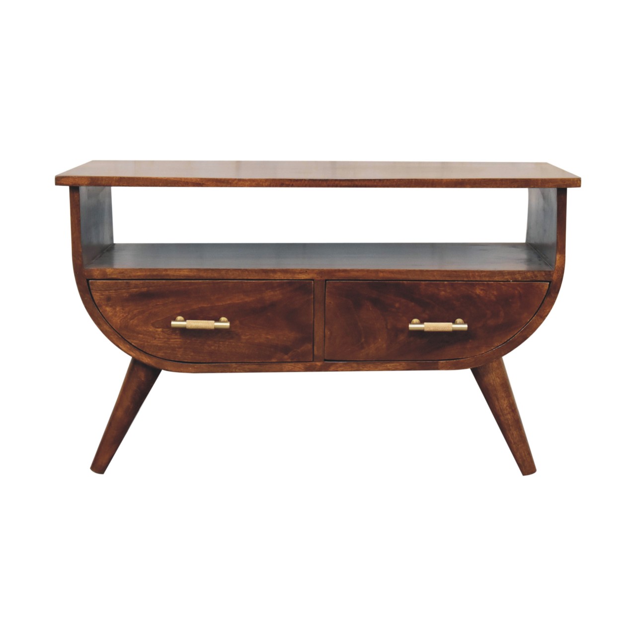 Solid Mango Wood Chestnut Finished 4 Drawer Agra Coffee Table