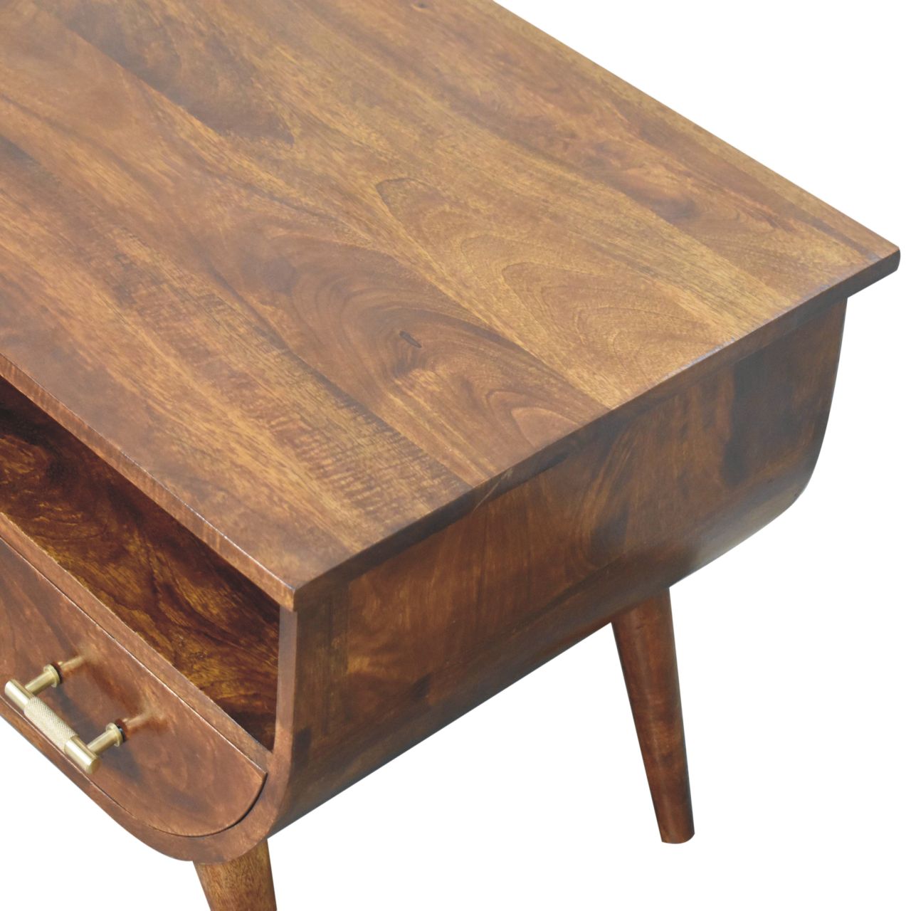 Solid Mango Wood Chestnut Finished 4 Drawer Agra Coffee Table - Image 4