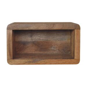 Solid Mango Wood Oak Finished Soba Wall Mounted Bedside