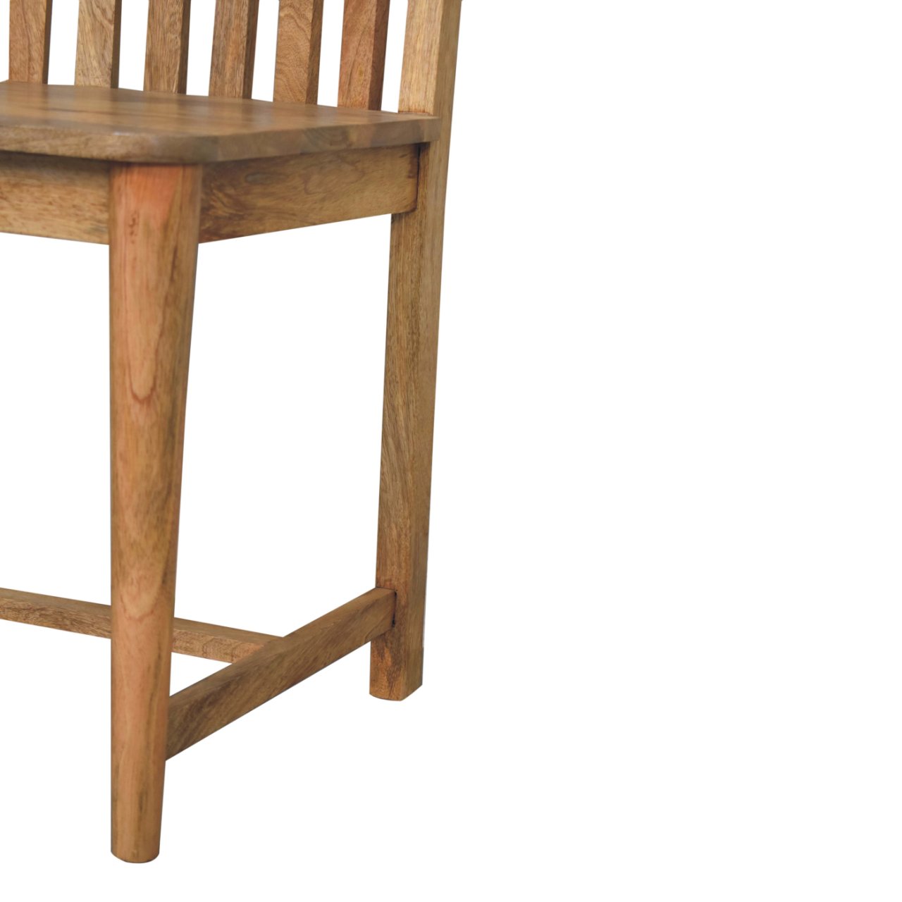 Solid Mango Wood Oak Finished Ariella Dining Chair - Image 6