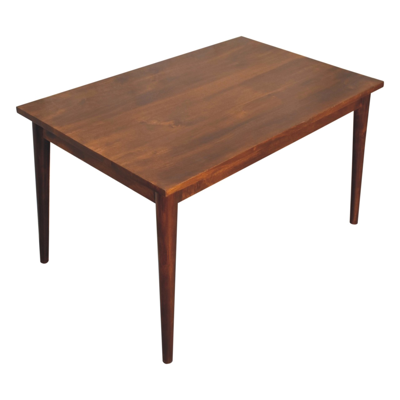 Solid Mango Wood Chestnut Finished 135cm Nordic Dining Table - Image 7
