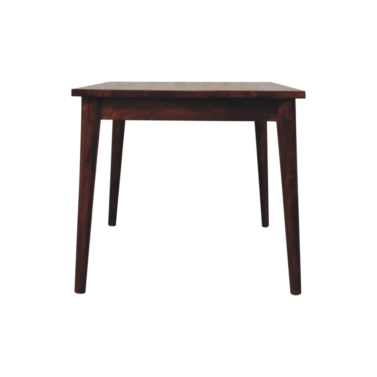 Solid Mango Wood Chestnut Finished 135cm Nordic Dining Table - Image 8