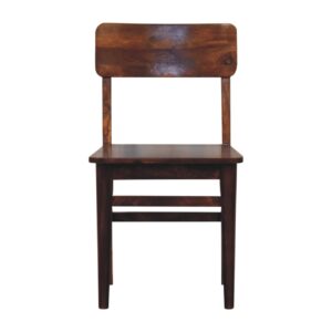 Solid Mango Wood Chestnut Finished Classic Dining Chair