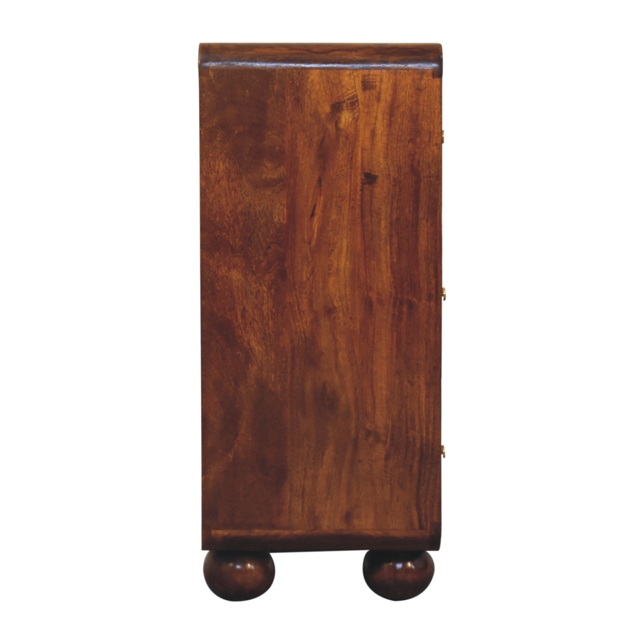Solid Mango Wood Chestnut Finished 3 Drawer Woven Front Chest - Image 8