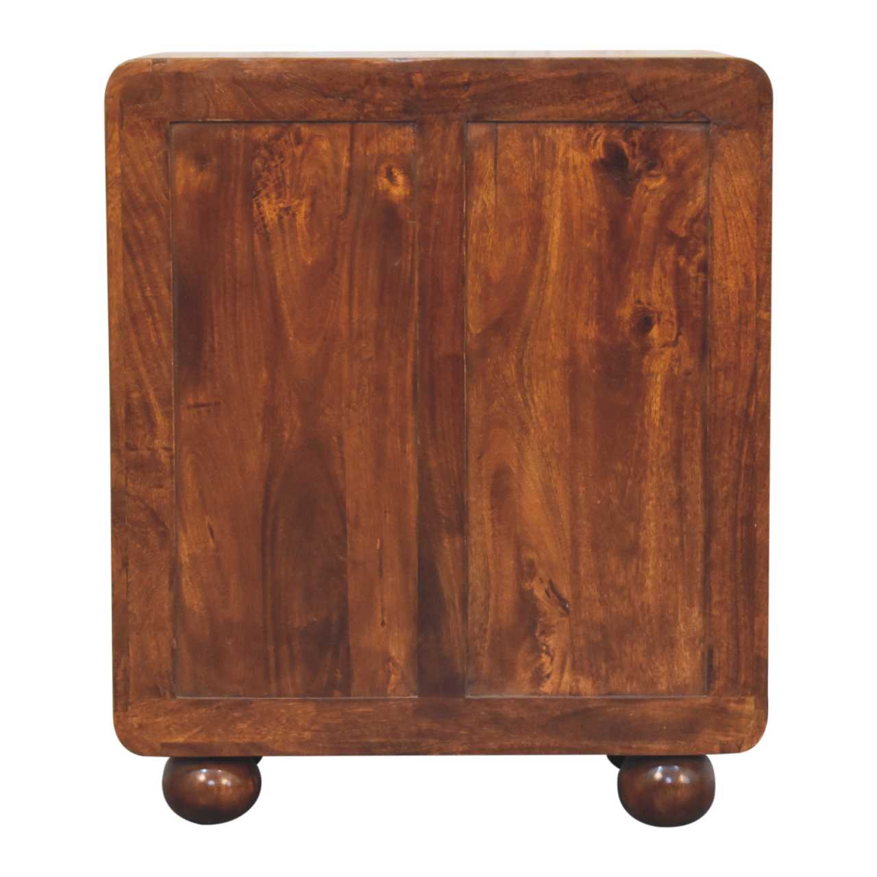 Solid Mango Wood Chestnut Finished 3 Drawer Woven Front Chest - Image 9